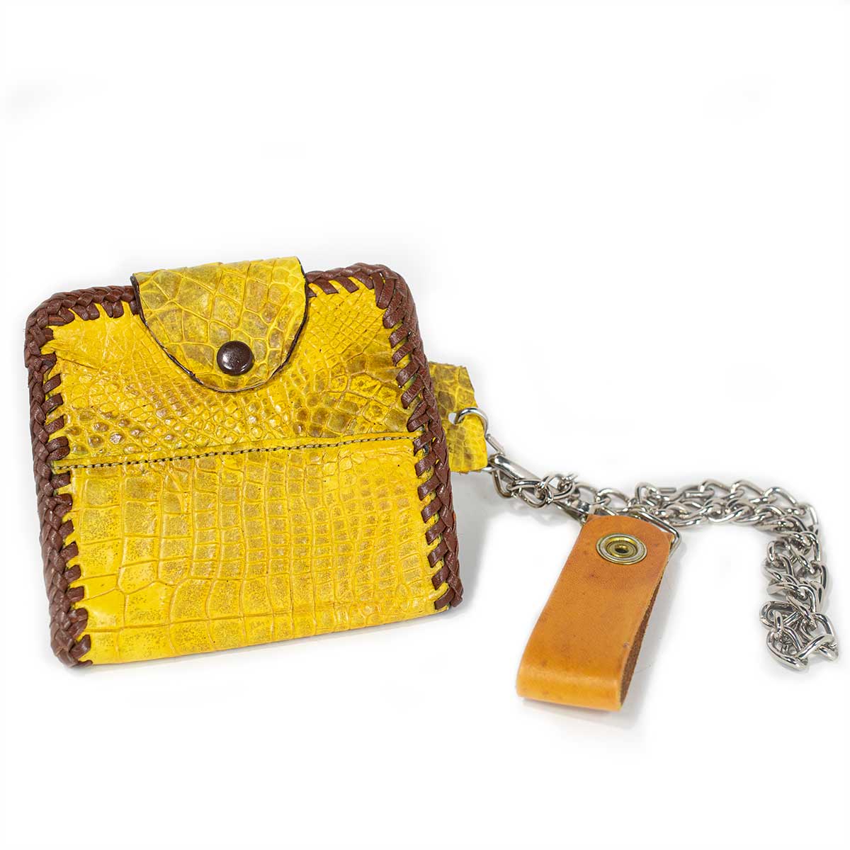 coin card holder leather small bag Louis Vuitton Yellow in Leather